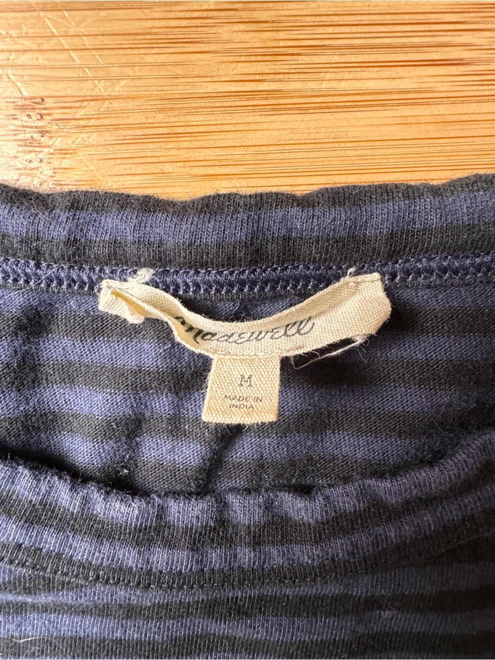 Madewell striped Navy Short Sleeve Tee - Picture 3 of 3